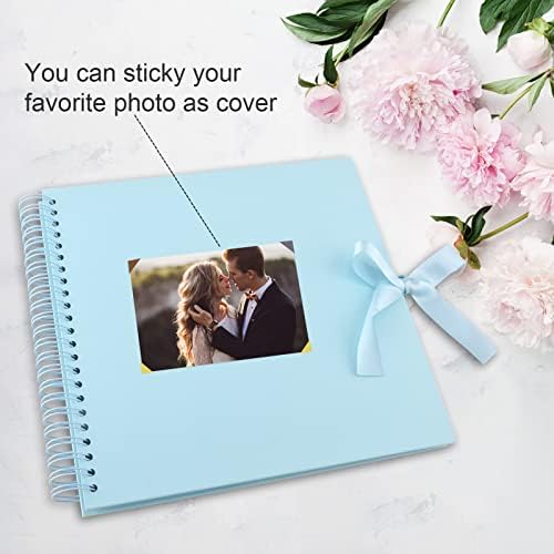 GOTIDEAL 12 x 12 Inch Scrapbook Album with 10 Metallic Markers, Blue - Image 3