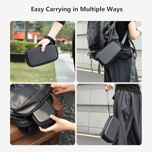 AMAZEAR Portable Carry Case for DJI OSMO Pocket 4 / Xtra Muse, Pocket4 Accessories Hard Shell Bag for Protection, Storage, Organizer, with Shoulder Strap, Black - Image 7