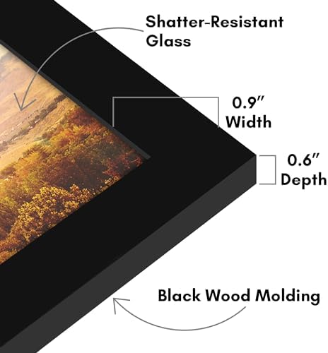 Americanflat 6x9 Picture Frame - Engineered Wood - Black - Image 3