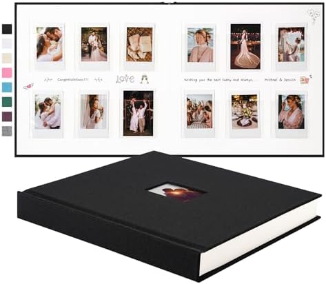 Instax Mini Photo Album with Writing Space, 168 Pockets, Black by Unknown