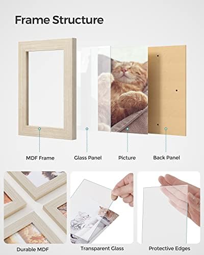 SONGMICS 12-Pack 4 x 6 Collage Picture Frames with Glass Front - Image 5