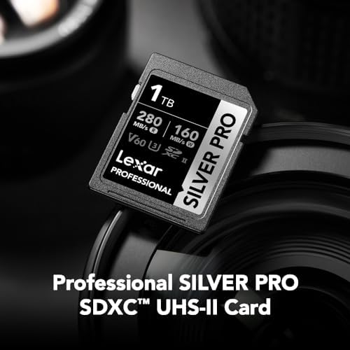 Lexar 1TB Silver PRO SD Memory Card, 280MB/s Read, 4K, V60, U3, UHS-II - Image 2