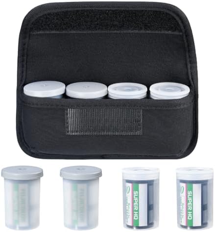 Film Storage Pouch, Film Box Container,120/35mm Film Canister Holder Case, Neoprene Camera Negative Films Organizer Bag for Analog Photography Films (4 Slot) by Unknown