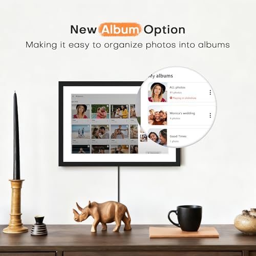 Frameo 10.1'' Digital Picture Frame WiFi, Electronic Photo Frame Slideshow - Image 5