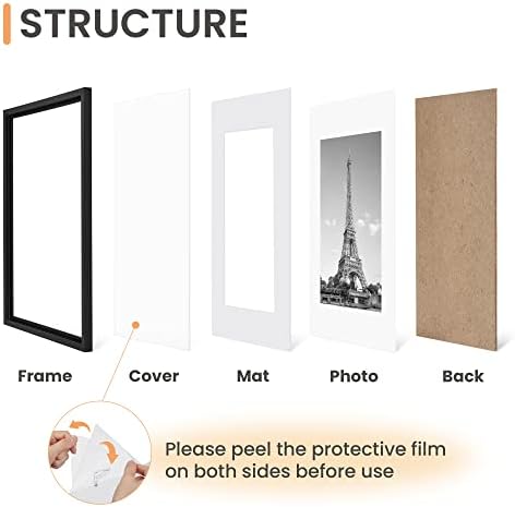 upsimples 11x17 Picture Frame, Gallery Wall Frames Set of 5, Black - Image 3