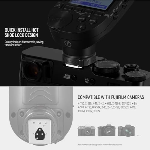 NEEWER Upgraded QPRO-F TTL Wireless Flash Trigger Compatible with Fujifilm 1/8000s HSS Slanted Large Screen 5 Group 9 Customizable Functions for Q4 Q3 Z2 Z1 Z760 NW760 S101-300W PRO/400W PRO - Image 7