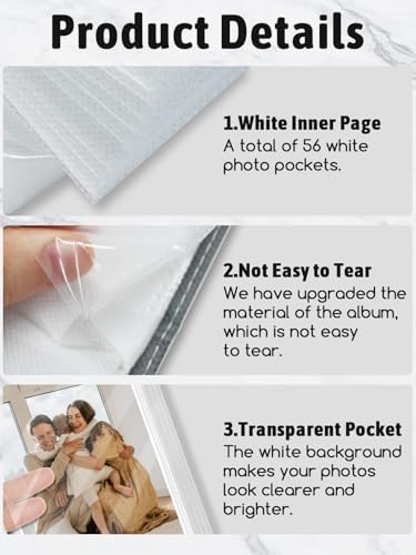 Photo Album 4x6, 56 Pockets Small Picture Book Cartoon Dinosaur - Image 5