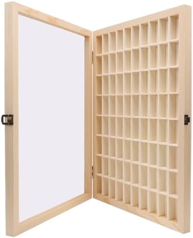 80 Slots Wooden Camera Film Display Box, Solid Wood Reel Storage Cabinet with Snap Closure Design, for 135 35mm Films and Small Items - Image 7