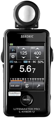 Sekonic L-478DR-U Pocket Wizard Lightmeter With Exclusive USA Radio Frequency And Exclusive 3-Year Warranty,Black,401-477 by Sekonic