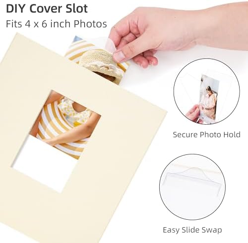 Self Adhesive Photo Album, 60 Pages, 13.2x12.8 Inch, Beige - Image 5