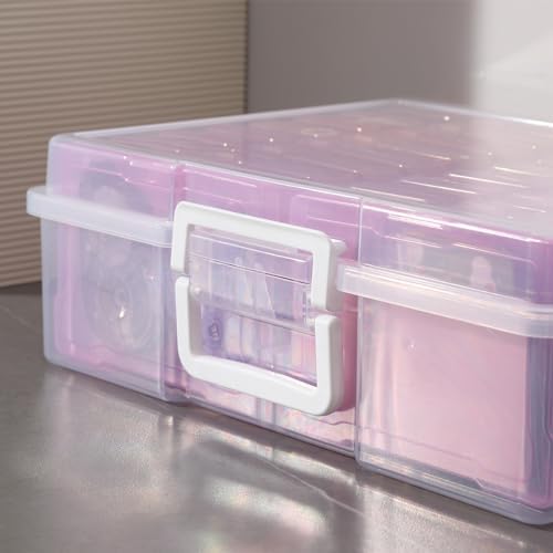 4" x 6" Plastic Photo Storage Case with 16 Inner Pink Small Boxes - Image 5