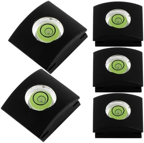 5pcs Camera Hot Shoe Cover Plastic with Spirit Level for Camera Flashlight Accessories, Easy Removal and Versatility for Accurate Positioning and Stability in Photography by CONGARTENO