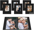 Small 4x6 Photo Album 24 Pockets Linen Cover Black 6 Pack by Remowith