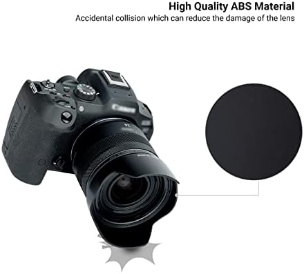 Lens Hood for Canon RF 24mm F1.8 Macro is STM,EF 24mm 2.8 is USM and EF 28mm 2.8 is USM Lens,Reversible Lens Shade Replace Canon EW-65B Lens Hood, Compatible with 52mm 58mm Filters and Lens Cap - Image 5