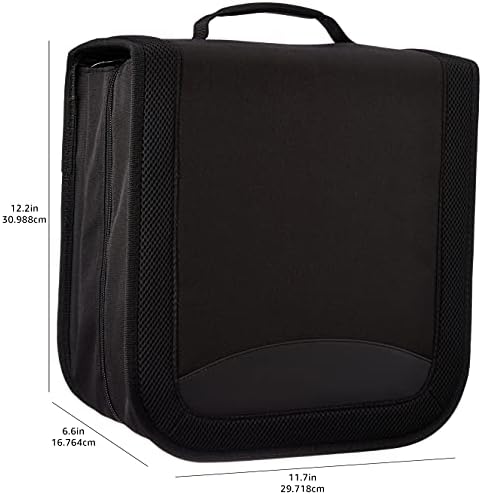 Amazon Basics Polyester CD/DVD Portable Storage Binder,400-capacity,Black,(Pack of 3) - Image 6
