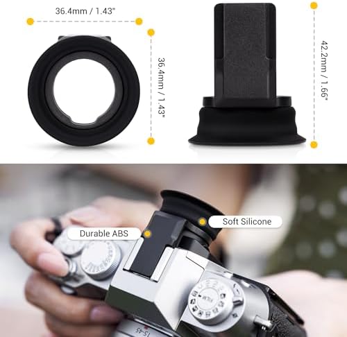 X-T50 Soft Rubber Eyecup, Extended Eyepiece Viewfinder Cover for Fuji XT50 - Image 5