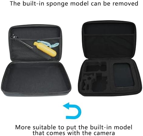 Large Camera Carrying Case Compatible with Gopro Hero 13 12 11 10 9 8 7/AKASO EK7000 Brave 4 Brave 7 V50X/DJI Action 5 Pro/ODDV/Xilecam/Jadfezy/SJCAM/APEXCAM/Vemont Action Cam, Travel Camera Case - Image 5