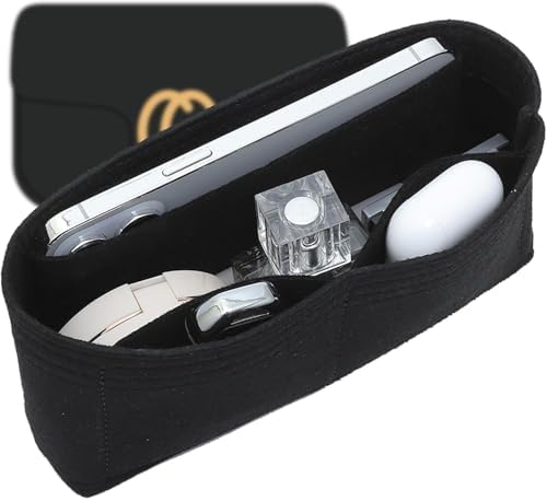 Felt Small Purse Organizer Insert for GG Marmont Small Matelasse Shoulder Handbag and More, Organizer Handbag Tote Liner Pouch for Women Inner Bladder Bag Storage Bag(small, Black) by OAIKOR