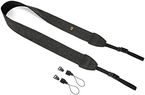 Camera Strap Canvas Black Shoulder Strap with Quick Release Buckles - Image 5