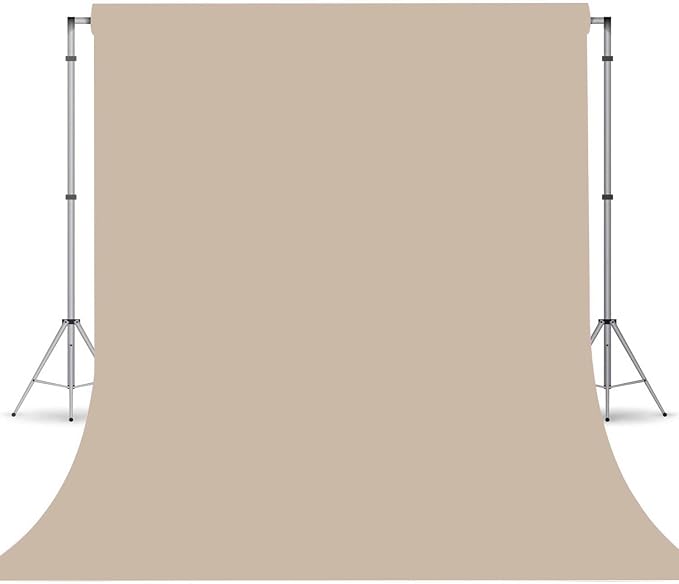 Beige Photography Backdrop for Photoshoot, Fabric 6x9ft | Versatile Studio Photo Backgrounds, Non Reflective, Easy to Use, for Portraits, Product, Party, Video Creation by TERSUM