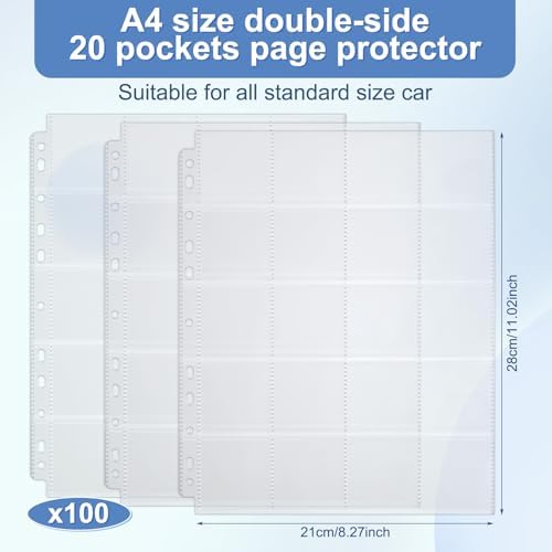 Fuyoooo 100 Pack Protective Photo Slide Pages Holds 20 35mm Slides - Image 2