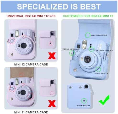 CAIYOULE Camera Case for Fujifilm Instax Mini 13 Instant Film Camera, Blue - Image 4
