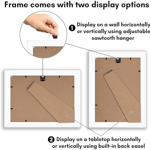 Americanflat 5x7 Picture Frame - Matted to 4x6 - Engineered Wood - White - Image 6