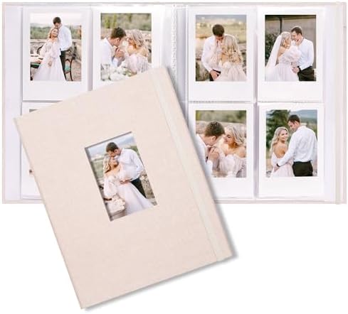 Vienrose Mini Polaroid Photo Album 208 Photos 2x3 Inch Beige 1 PACK by Vienrose