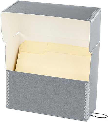Lineco Archival Document Storage Box, 12.5" x 10.5" x 5", Gray - Image 3