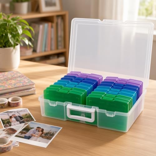 novelinks Photo Storage Box and 16 Inner 4" x 6" Photo Storage Containers - Image 2
