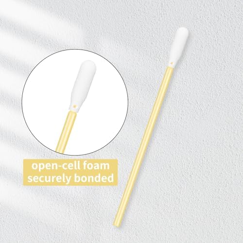 Chinco 200 Pieces Foam Swab Sponge Swab Foam Tips Sponge Stick for Inkjet Printer Print Head Camera Optical Lens Optical Equipment(Yellow,3.66 Inch) (Pack of 2) - Image 4