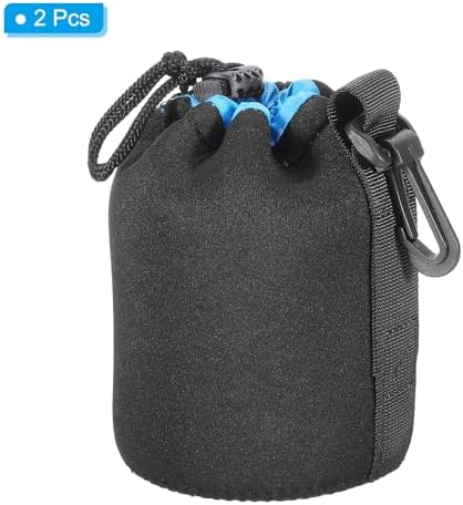 PATIKIL Camera Lens Bag 3.3" ID x 5.5" H Drawstring Lens Pouch 2Pcs - Image 3