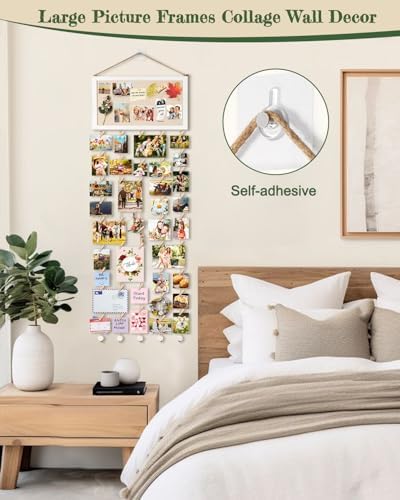 Bikoney Large Collage Picture Frame with Bulletin Board Photo Display - Image 2