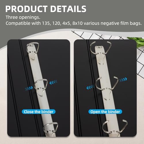 eTone Archival Storage Sheets 135 35mm Negative Page Preservers Sleeves with Film Album Ring Binder (50x135) - Image 6