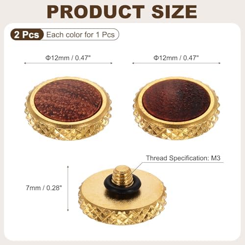 2Pcs Shutter Button (Light Brown/Red Brown) - Upscale Delicate, Camera Soft Release Button Brass Threaded Soft Release, for Fuji - Image 2