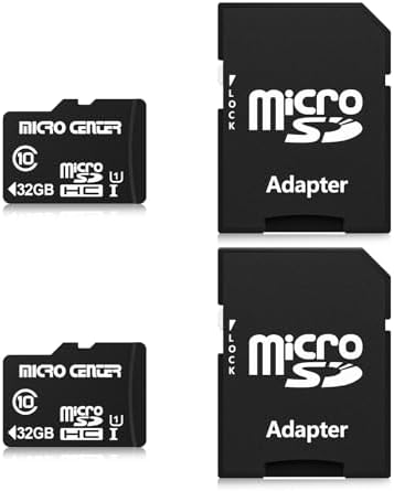 Micro Center 32GB Class 10 MicroSDHC Flash Memory Card with Adapter, 2Pack by INLAND