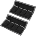 PATIKIL Camera Battery Pouch Cases, 4 Pocket Nylon DSLR Battery Case Holder Storage Bag for AAA, LP-E6, LP-E8, NP-FW50, EN-EL14, EN-EL15 Batteries (Gray) by PATIKIL