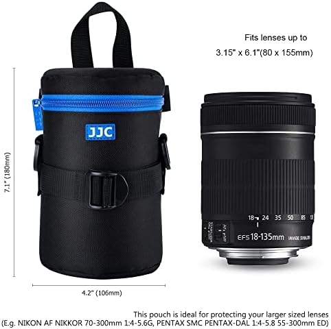 JJC Deluxe Lens Case Pouch Bag for Camera Lens Below 3.15" x 6.1"(D x L) - Image 3