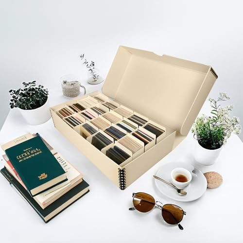 Lineco Archival Slide Storage Box, Clamshell Box, 11.68x6.37x2.25 Inch, Tan - Image 5