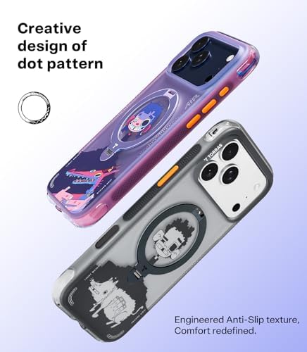 TORRAS X GAWX Q3 Air Limited Edition Case for iPhone 17 Pro 6.3 inch, Stronger Magnetic Stand, Fit for MagSafe, Heavy-Duty Protection for iPhone 17 Pro Phone Case, Camera Control, Neon NightMuse - Image 6