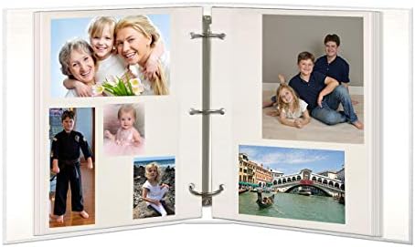 Magnetic Self-Stick 3-Ring Photo Album 100 Pages (50 Sheets), White - Image 3