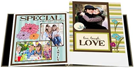 Pioneer 12 Inch by 12 Inch Postbound Silk Fabric Frame Front Memory Book, Caramel - Image 2