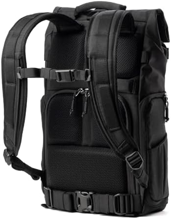 Think Tank FocusPoint 22L RollTop Camera Backpack - Asphalt Black: Expandable Travel & Camera Backpack with Laptop Sleeve, Quick Side and Back Access, Rain Cover – Versatile Photography & Travel Bag - Image 6