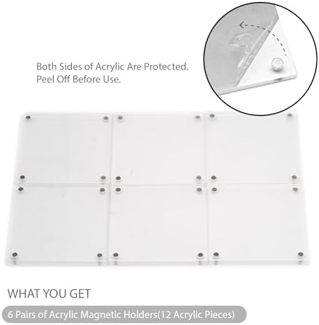 Premium Acrylic Magnetic Reversal Film Holders, 6 Packs Archival Storage High Transparency Display Holder for Reversal Film 6X7 - Image 4