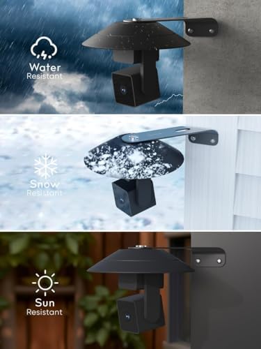 Gcioii Wall Mount for WYZE Cam Pan V3 & Cam Pan V4, Weatherproof Cover and Outside Corner Accessories, Reduce Blind Spots (1 Pack Black,Camera not Included) - Image 4