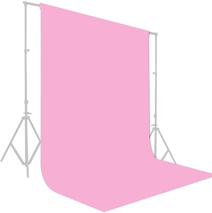 GFCC Pink Backdrop Photography Background - 10ftx10ft Pink Photo Backdrop for Photoshoot Photography Background Screen Video Recording Curtain | Non-Reflective, Polyester Curtain, Easy Hang, Multipurpose Screen for Studio Photo Booth, Video Recording, ... - Image 2