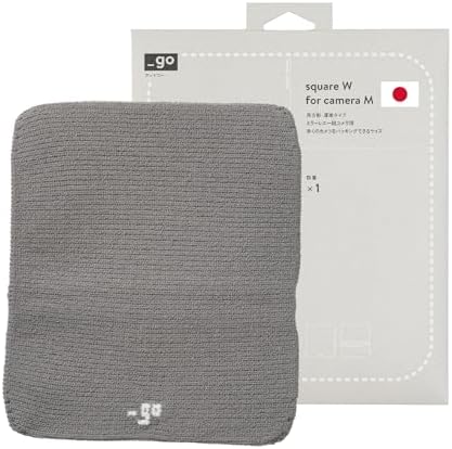 Camera Cover, Square W, Made in Japan, M size, Light Gray by PACKINGKNIT_GO