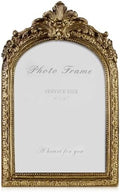 Cuspin 4x6 Vintage Arched Picture Frame Gold Ornate Resin Photo Frame by Cuspin
