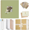 Vienrose Scrapbook Album Gift Set, 10x10 Inch, 40 White Pages, Light Green by Vienrose