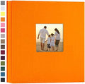 potricher Photo Album 4x6 Pictures, 600 Pockets, Linen Cover, Orange by potricher